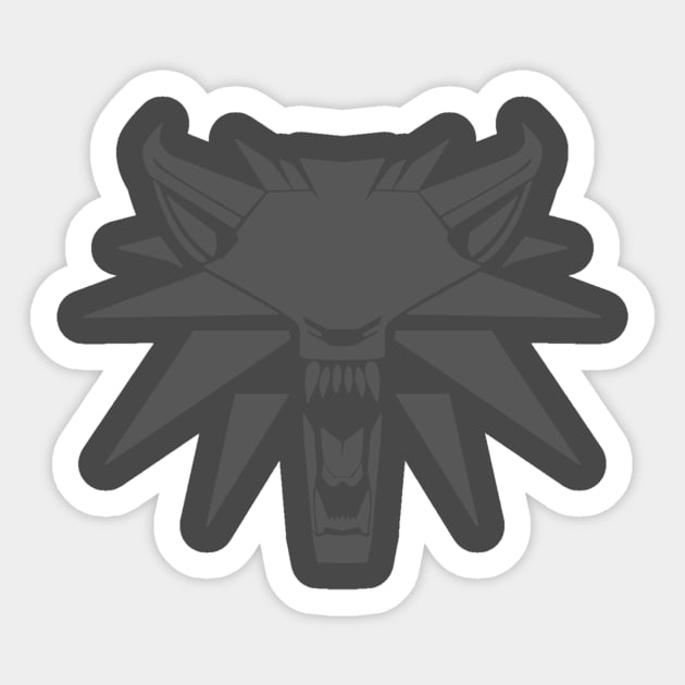 The Witcher Wolf Logo Sticker by Rendigart